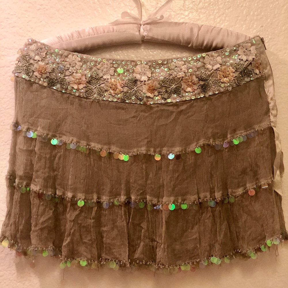 Mini skirt 100% silk made in Italy. Handmade